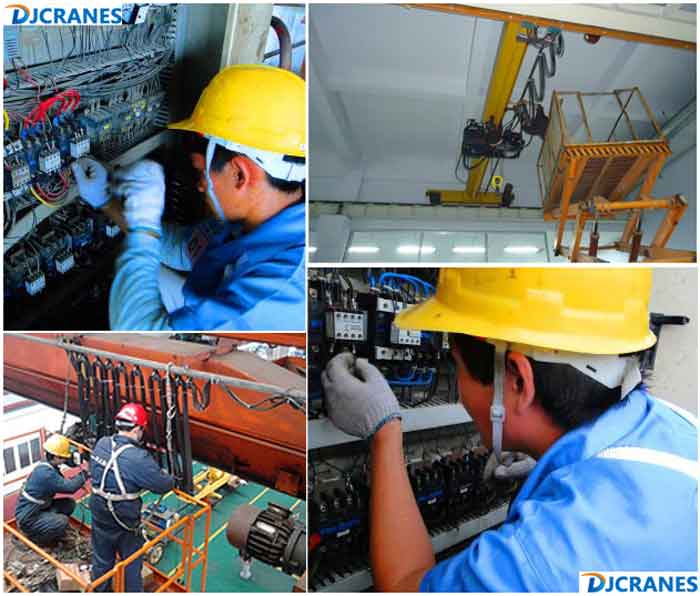 Maintenance of single beam crane.jpg Maintenance of single beam crane.jpg